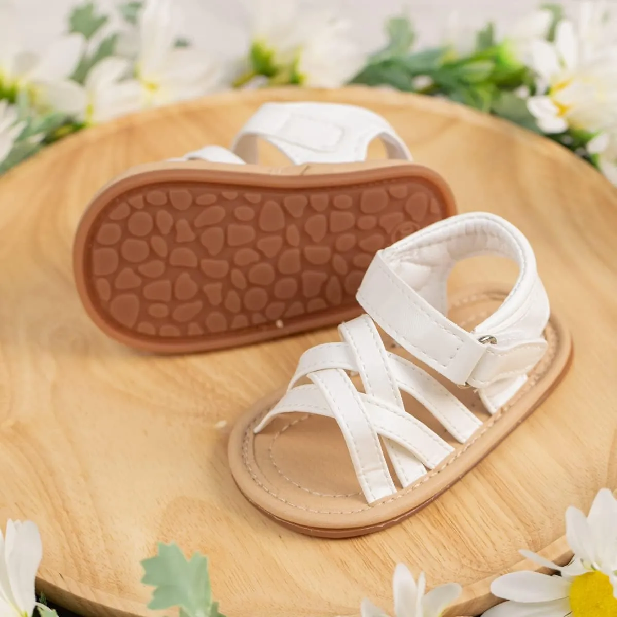 CENCIRILY Infant Baby Girls Boys Sandals Summer Beach Outdoor Bowknot Soft Rubber Sole Toddler Princess Dress Flats Walking Shoes