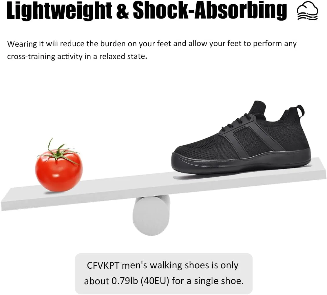 CFVKPT Mens Barefoot Dress Shoes Wide Toe Box Slip On Oxfords Running Sneakers Size 6.5-12