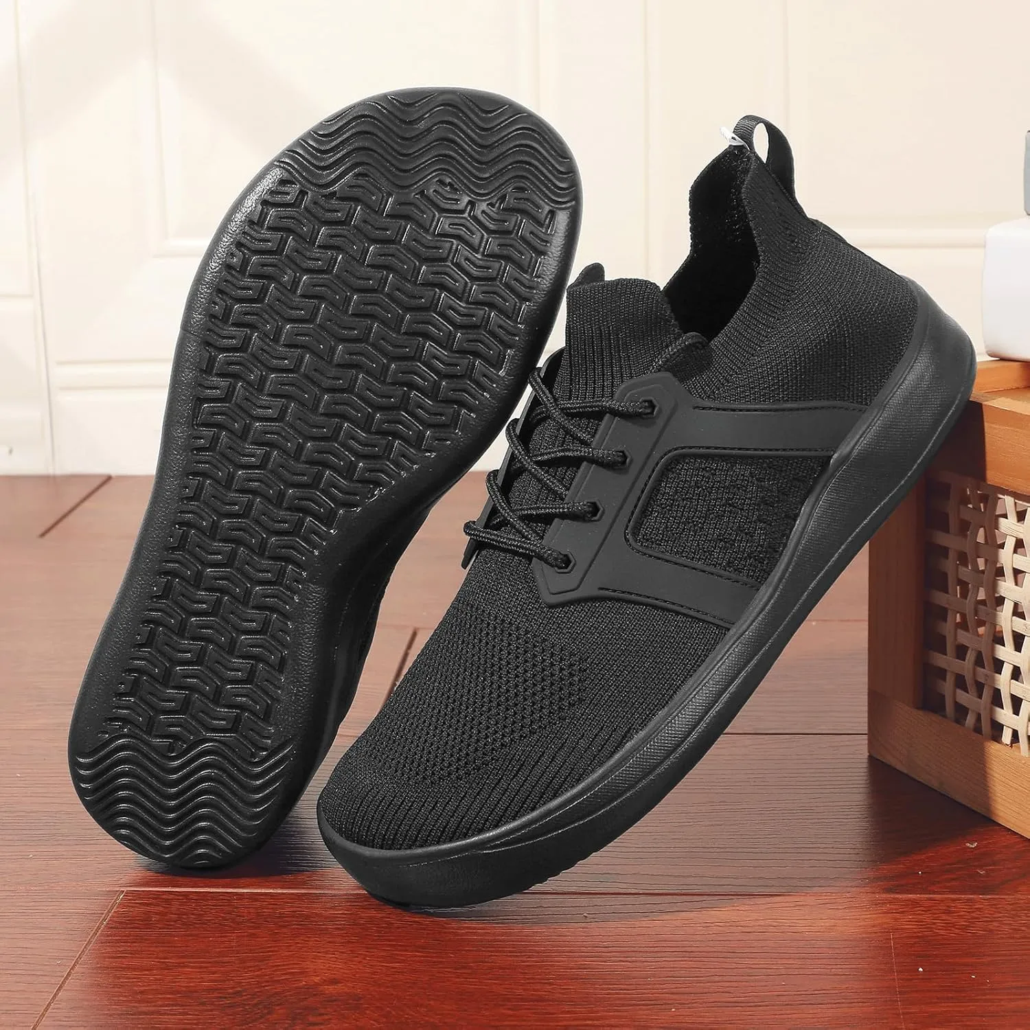 CFVKPT Mens Barefoot Dress Shoes Wide Toe Box Slip On Oxfords Running Sneakers Size 6.5-12