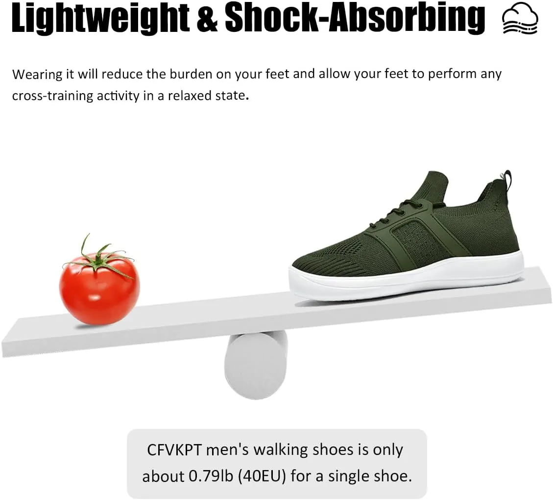 CFVKPT Mens Barefoot Dress Shoes Wide Toe Box Slip On Oxfords Running Sneakers Size 6.5-12
