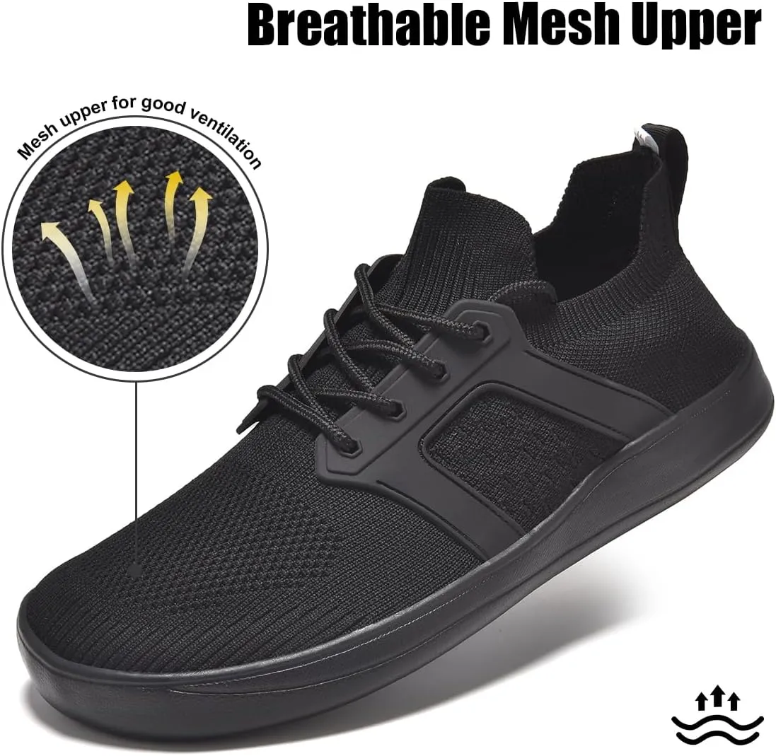 CFVKPT Mens Barefoot Dress Shoes Wide Toe Box Slip On Oxfords Running Sneakers Size 6.5-12