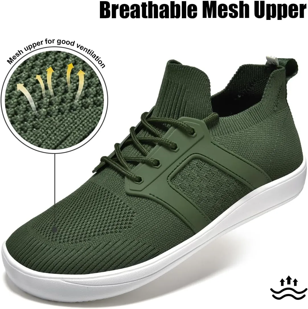 CFVKPT Mens Barefoot Dress Shoes Wide Toe Box Slip On Oxfords Running Sneakers Size 6.5-12