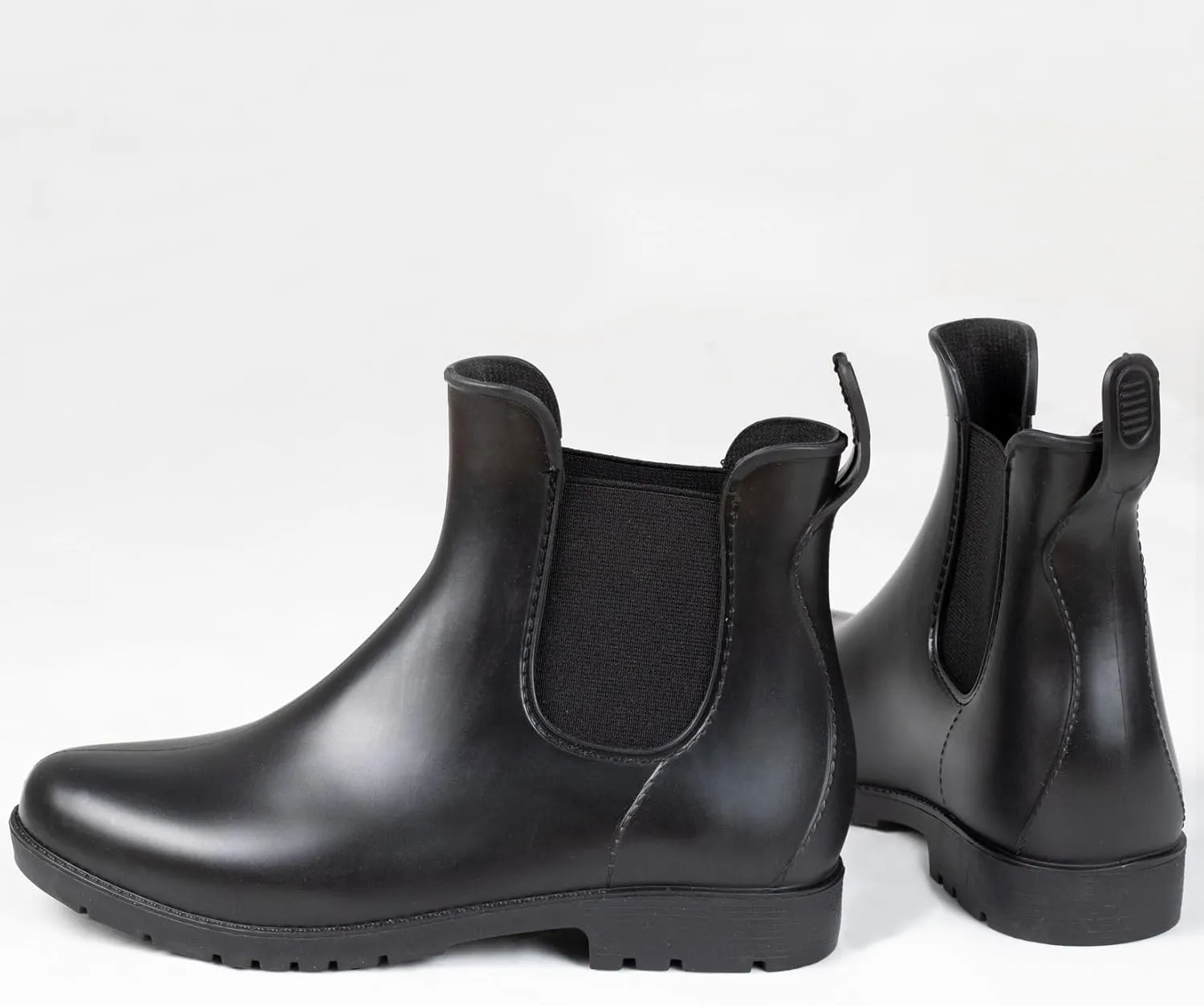 Chelsea Boots for Women Waterproof Rain Boots Slip On Flat Heel Chelsea Booties Outdoor Shoes Short Ankle Rainboots for Ladies
