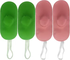 Chicken Shoes Gamefowl Rooster Supplies Rooster Booster Chicken Boots Mitt para Gallos Hen Gamefowl Supplies Fighting Protection 2 Pairs Pink and Green