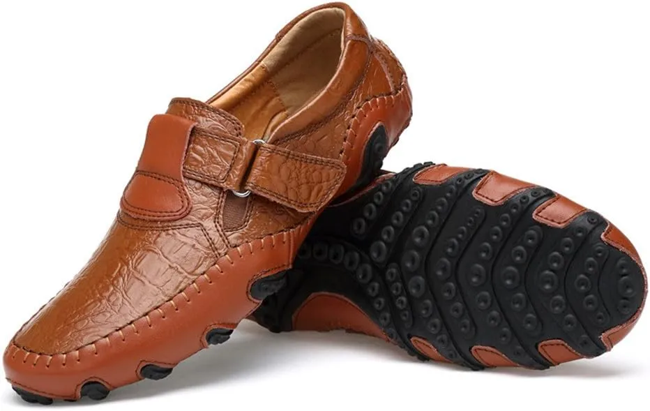 ChicWind Casual Slip On Loafers Shoes Leather Walking Driving Shoes