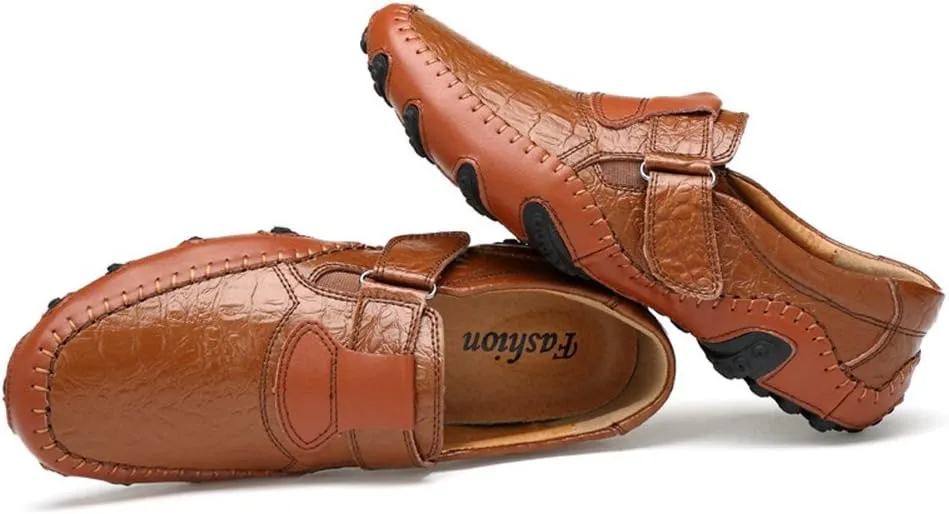 ChicWind Casual Slip On Loafers Shoes Leather Walking Driving Shoes