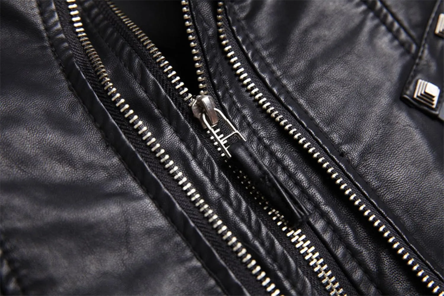 chouyatou Women's Fashion Studded Perfectly Shaping Faux Leather Biker Jacket