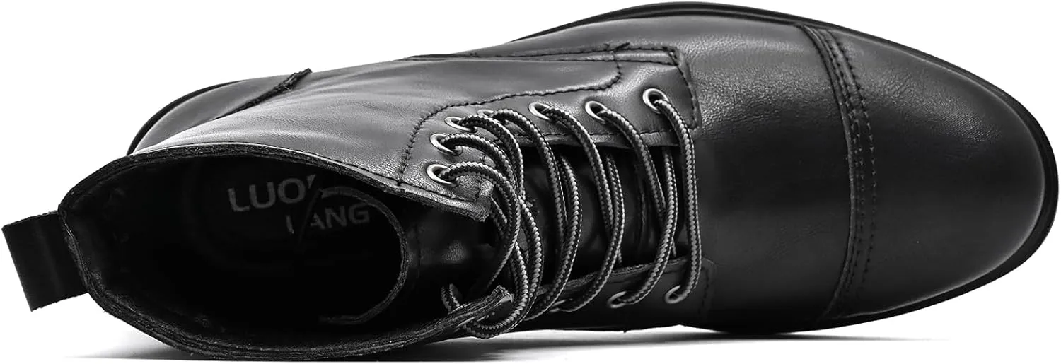 Chukka Boots Casual Fashion Oxford Dress Boots Leather Lace Up Desert Ankle Boots Classic For Men Lightweight Anti Slip