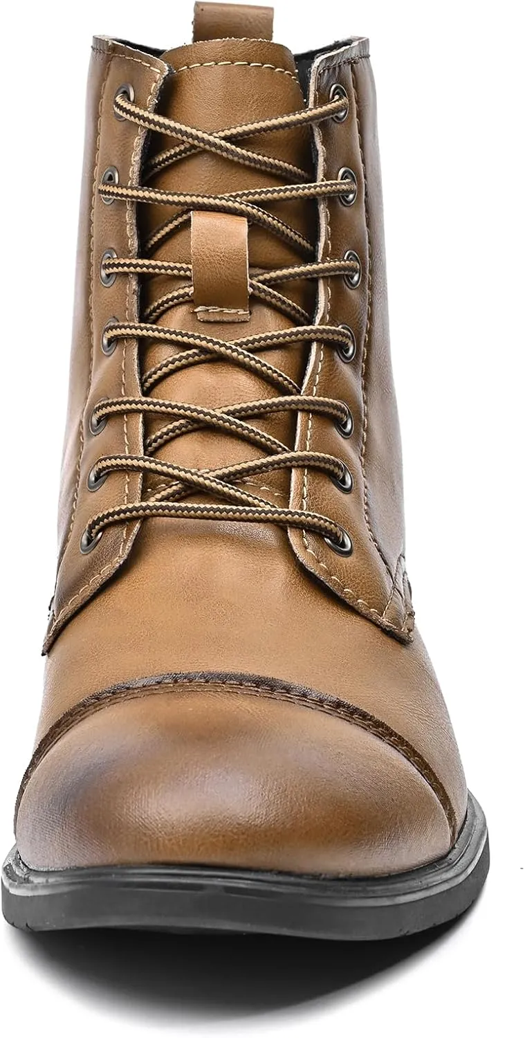 Chukka Boots Casual Fashion Oxford Dress Boots Leather Lace Up Desert Ankle Boots Classic For Men Lightweight Anti Slip