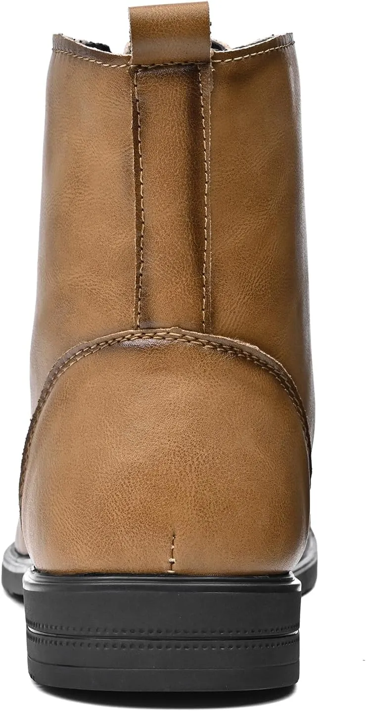 Chukka Boots Casual Fashion Oxford Dress Boots Leather Lace Up Desert Ankle Boots Classic For Men Lightweight Anti Slip
