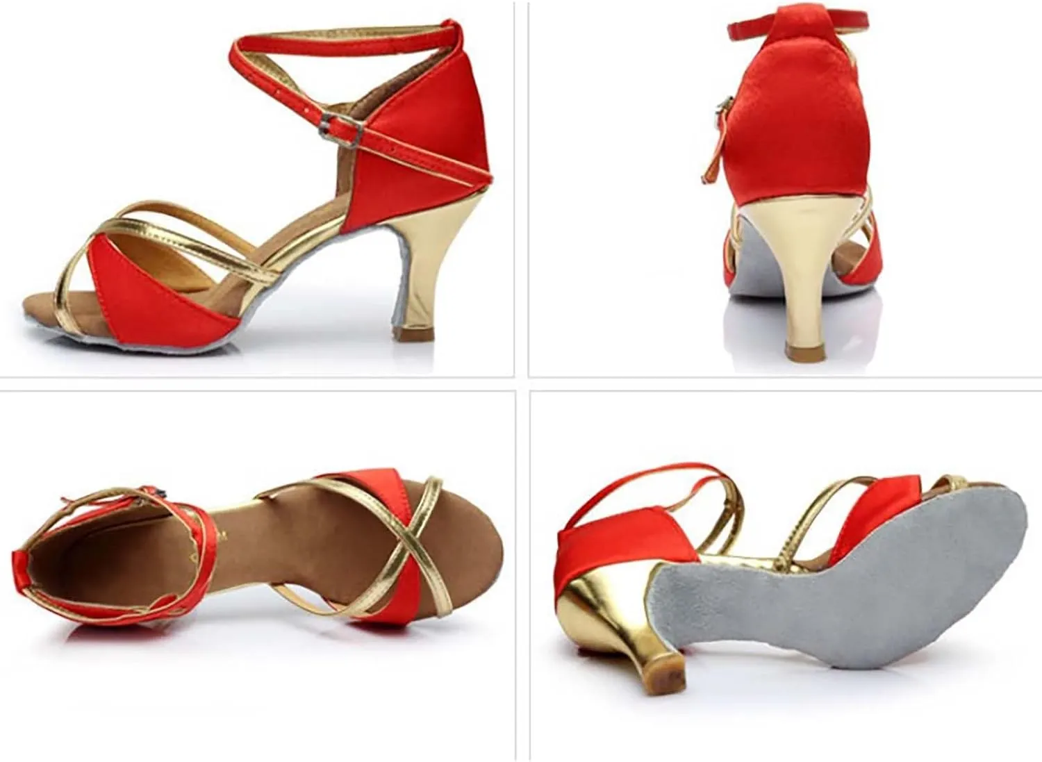 Chunky Block Heel Sandals for Women Open Toe Ankle Strap Comfortable Wedding Party Dress Shoes