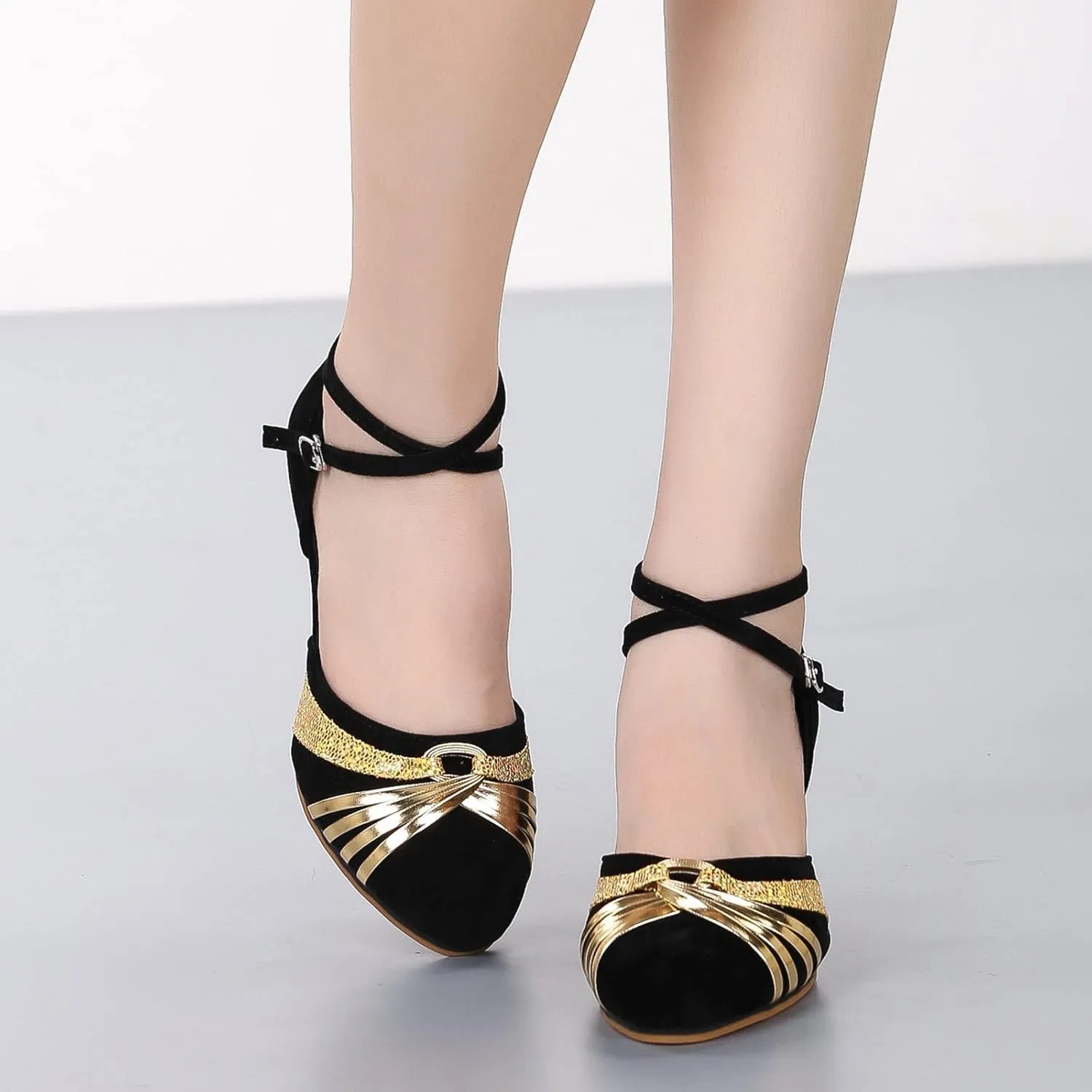 Chunky Heel Sandals for Women Open Toe Strappy Ankle Strap Square Toe Comfortable Shoes