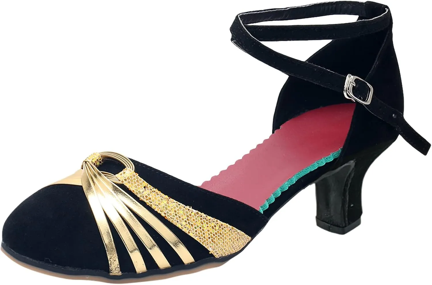 Chunky Heel Sandals for Women Open Toe Strappy Ankle Strap Square Toe Comfortable Shoes