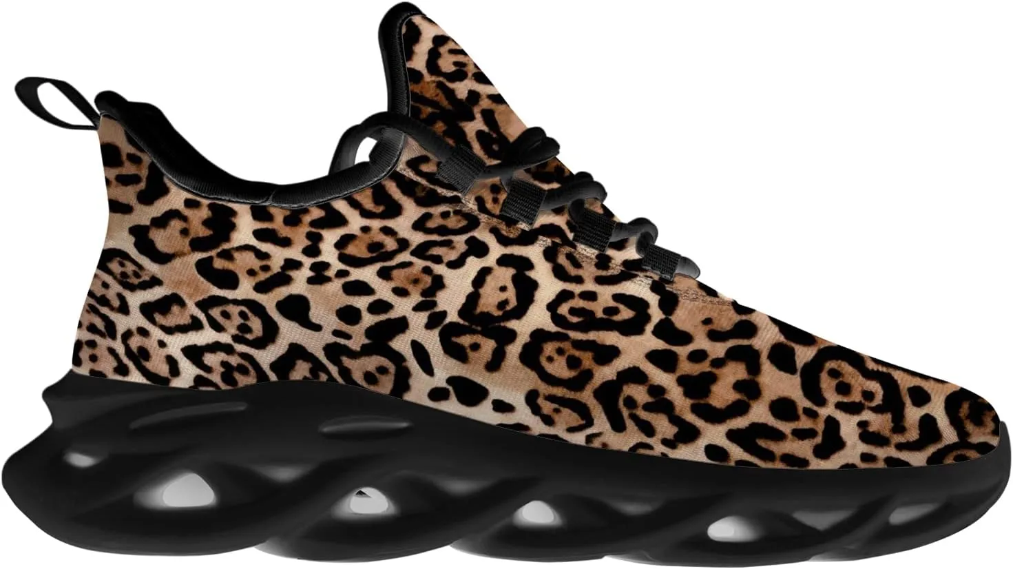 Ciadoon Leopard Shoes for Men Women Road Running Shoes Walking Tennis Sneakers Athletic Jogging Shoes Gifts