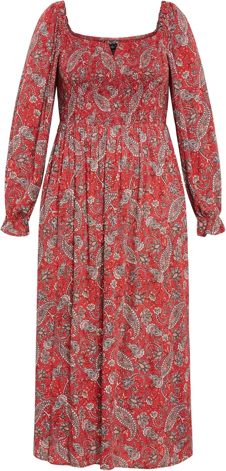 City Chic Women's Plus Size Dress Aurelia PRT