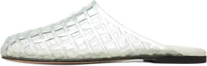 Clear Jelly Shoes for Women Slip on Jelly Mesh Slides Comfortable Closed Toe Flats Sandals Summer Beach Slippers.