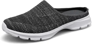 Clogs For Women Breathable Mesh Flat Slippers Casual Slingback Mules Sneakers Closed Round Toe Slip On Slippers Lightweight Athletic Outdoor Walking Shoes
