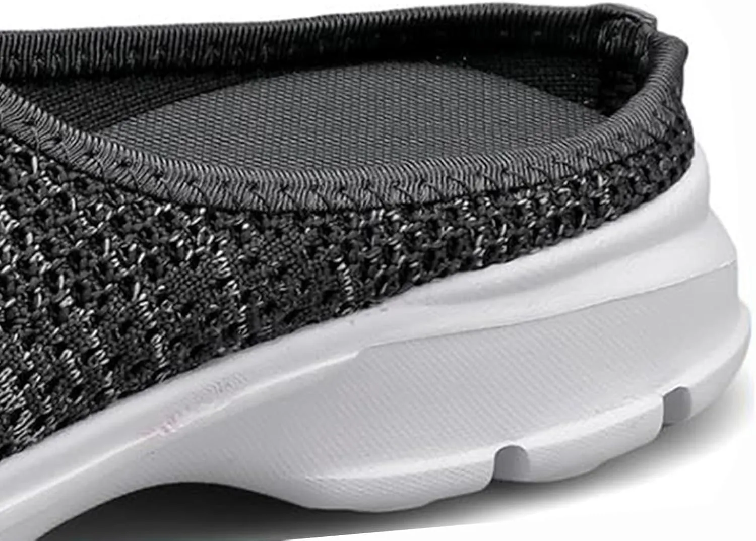 Clogs For Women Breathable Mesh Flat Slippers Casual Slingback Mules Sneakers Closed Round Toe Slip On Slippers Lightweight Athletic Outdoor Walking Shoes