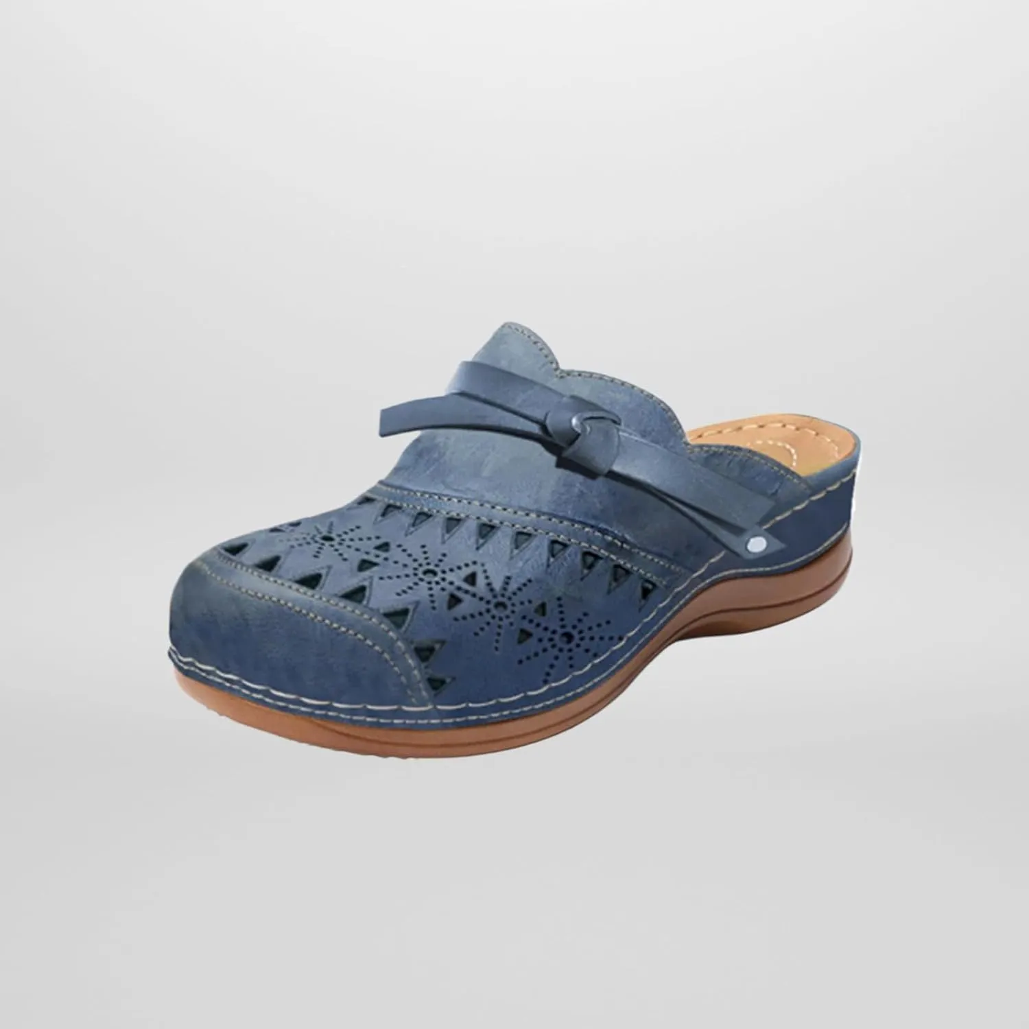 Clogs for Women Closed Toe Slip On Shoes Wide Wedge Sandals Hollow Out Slippers Arch Support Outdoor Beach Slipper Boho Comfortable Platform Outdoor Flats Sandals