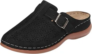 Clogs for Women Mules Shoes Comfortable Orthopedic Low Wedge Sandals Slip On Closed Toe Hollow Out Slippers for Summer, Beach, Hiking & Casual Wear