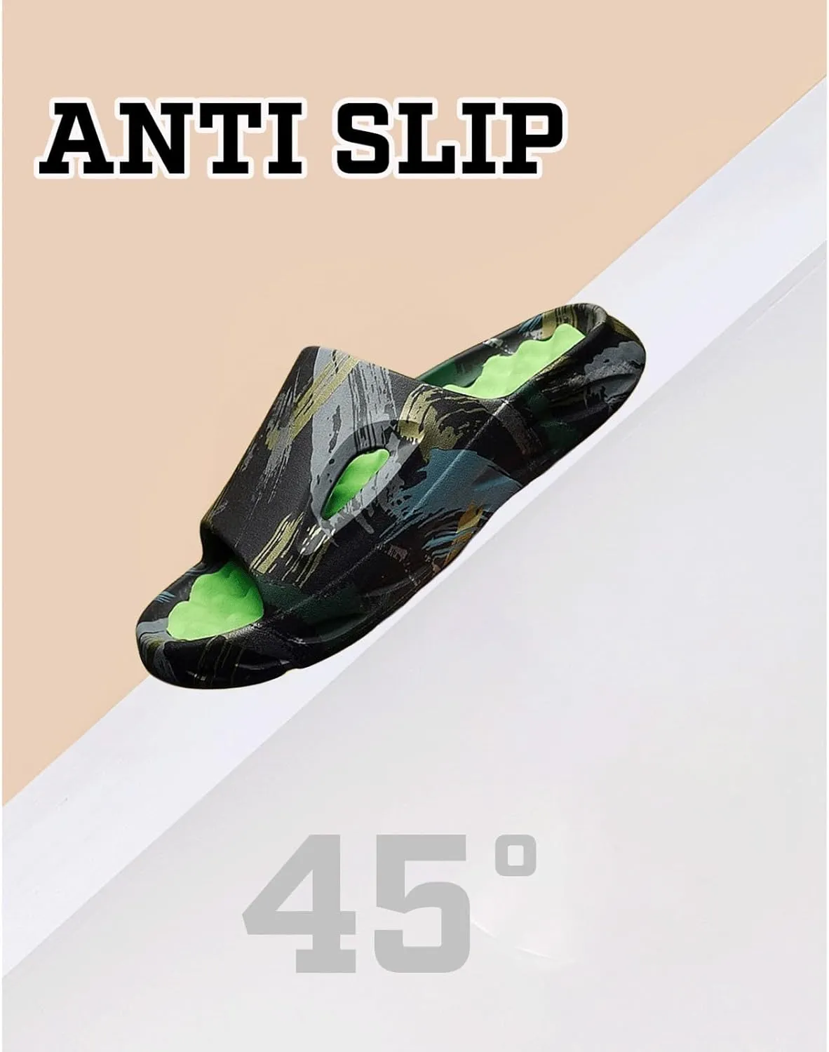 Cloud Slides for Women Men Cool Pillow Slippers Non-Slip Shower Bath Platform Foam Sandals for Indoor Outdoor House Pool