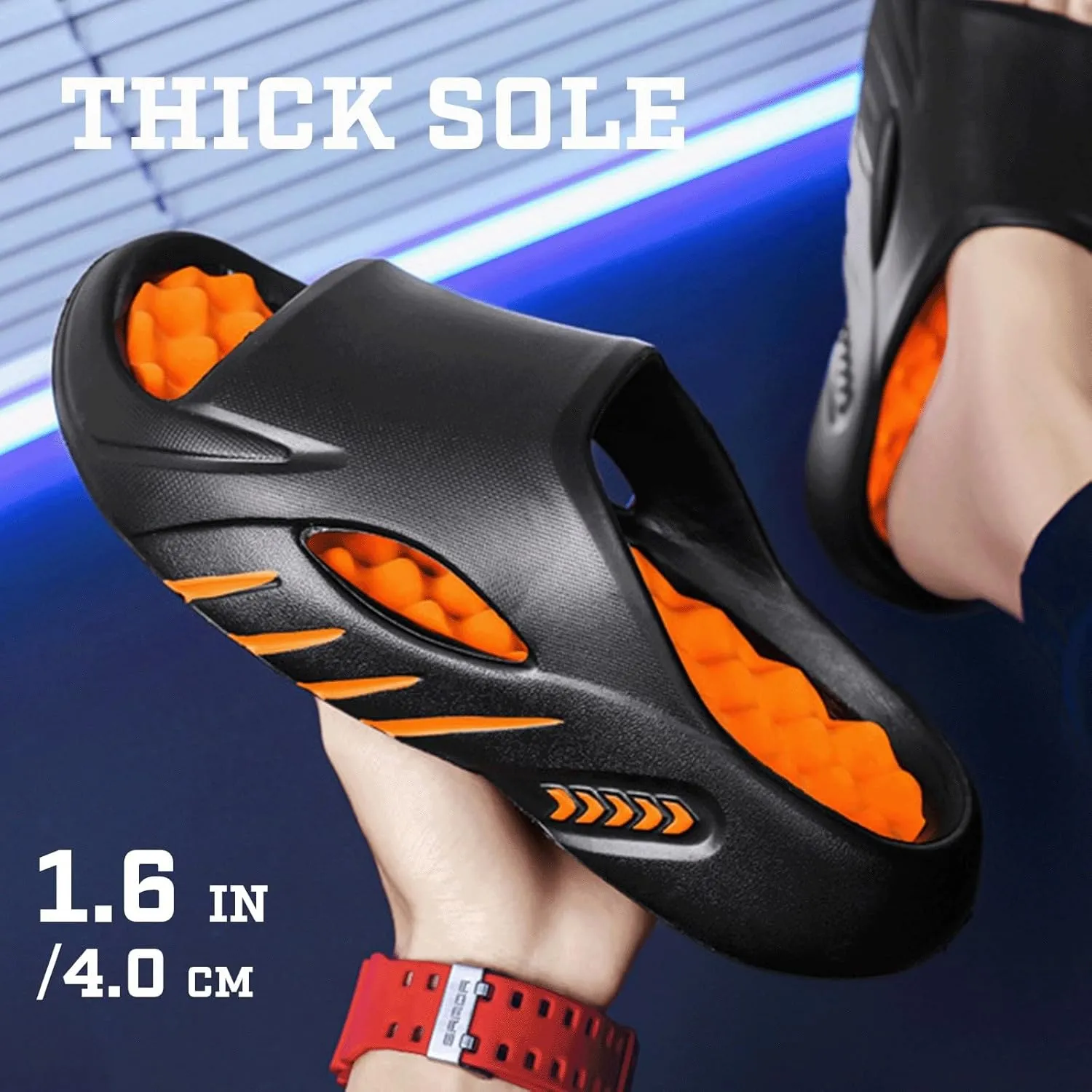 Cloud Slides for Women Men Cool Pillow Slippers Non-Slip Shower Bath Platform Foam Sandals for Indoor Outdoor House Pool