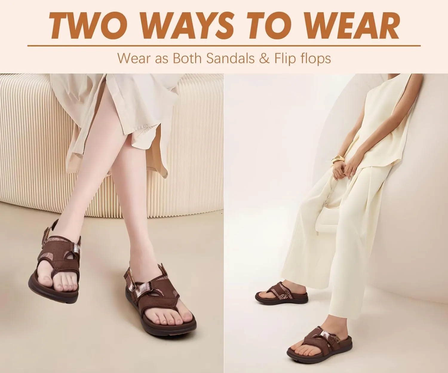 COFACE Flip Flops Sandals for Women Ladies Lightweight Athletic Soft Cushion Walking Sandals Orthotic Orthopedic Thong Sandals With Comfortable Arch Support Outdoor Beach Summer (US Size 6-12)