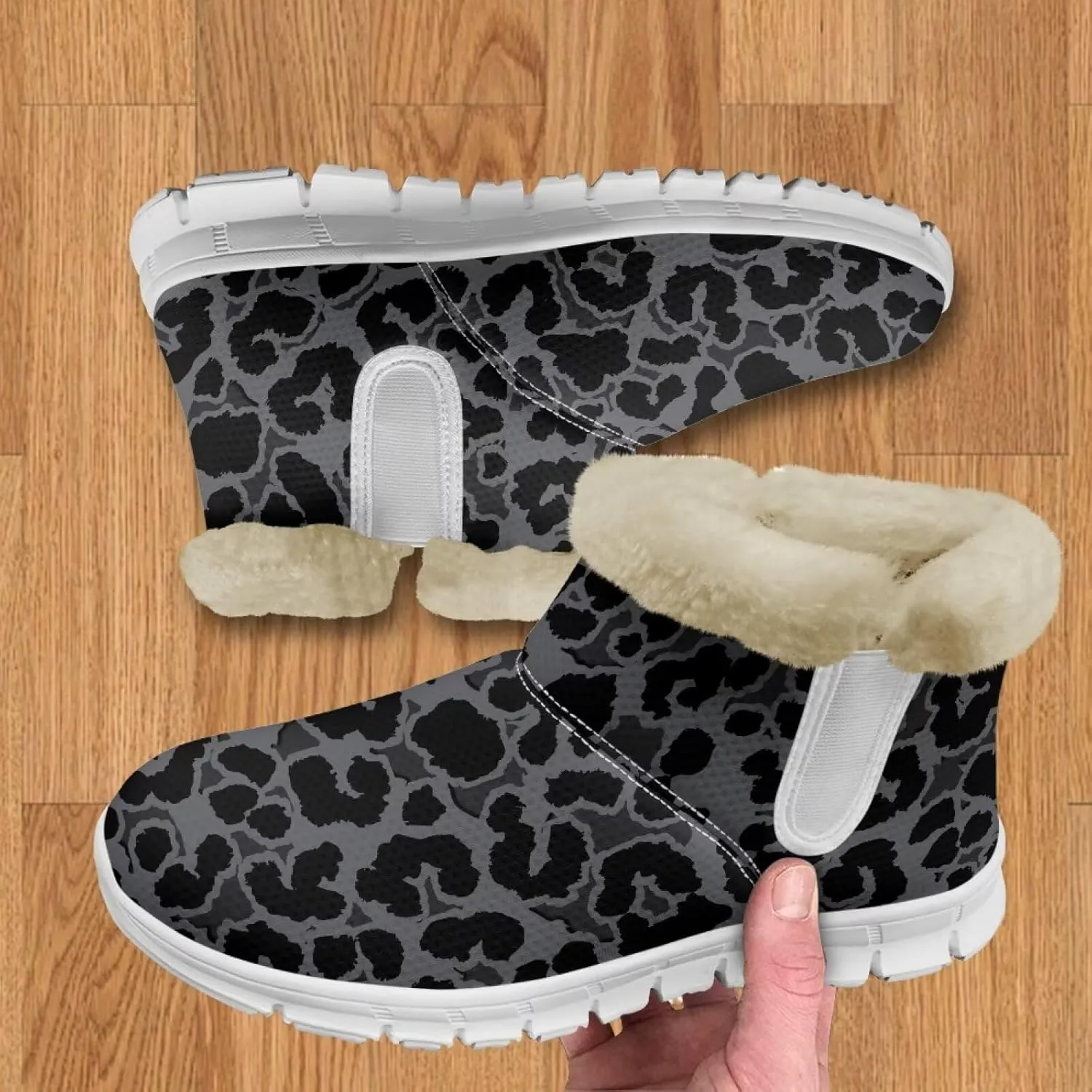 Coloranimal Womens Booties Winter Boots Womens Fuzzy Boots Winter Shoes Warm Fur Lined Snow Boots with Anti Skid Sole Walking Boots