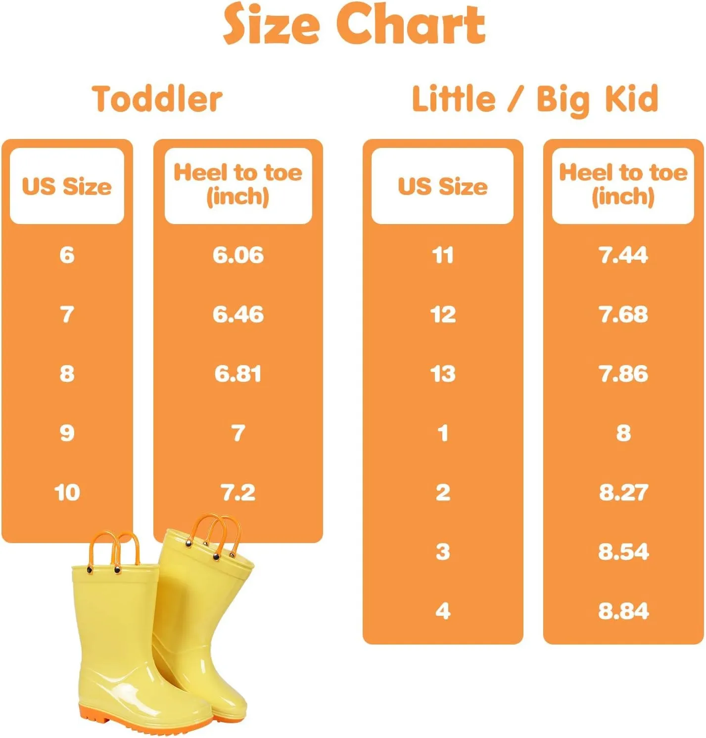 Colorxy Kids Rain Boots for Boys Girls Waterproof Toddler Rain Boots with Easy-On Handles