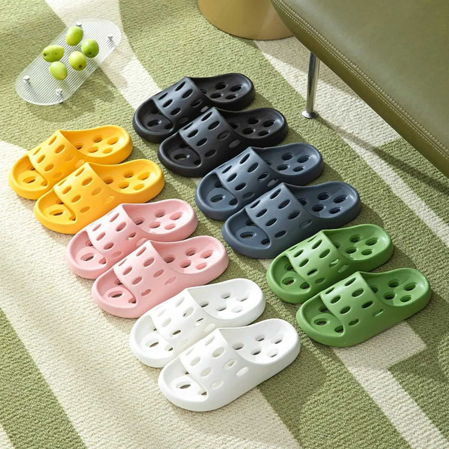 Comfortable Slip on Slide Sandals for Women House Slides Shower Sandals Bathroom Slipper Slides for Women
