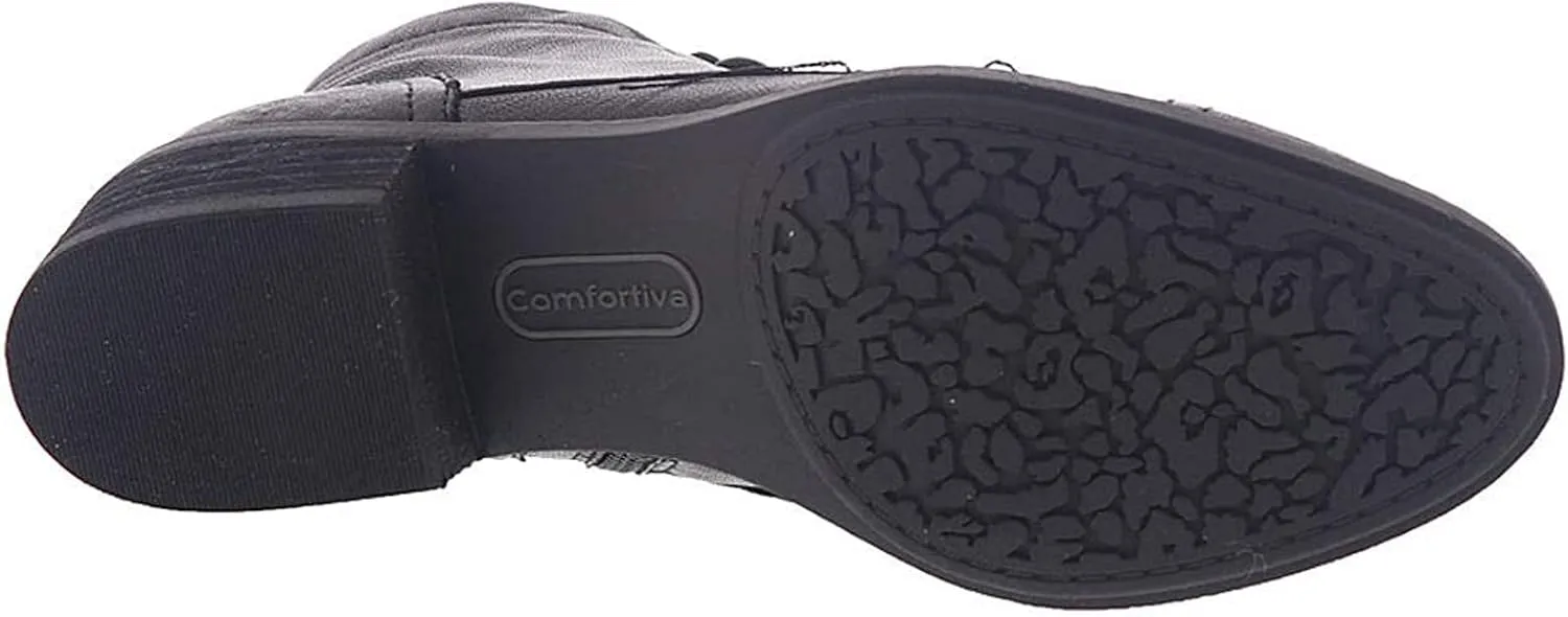 Comfortiva® Cordia Non-Slip Boots for Women – Leather Upper – Mesh Lining – Pillowtop® Memory Foam