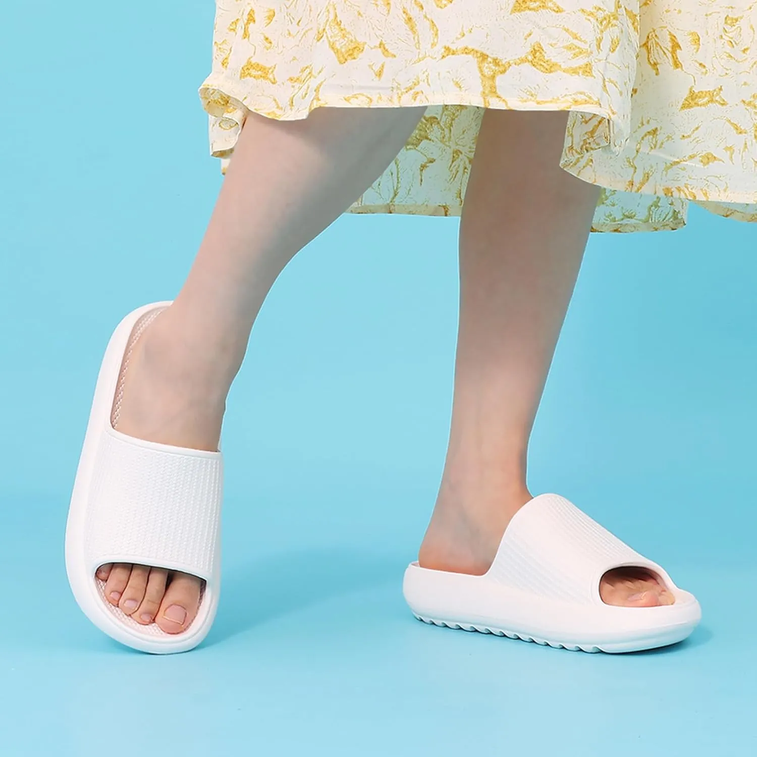 Comwarm Cloud Slide Sandals for Women Men Ultra Comfort Recovery Pillow Slippers Soft Summer Beach Shoes with Low Arch Support