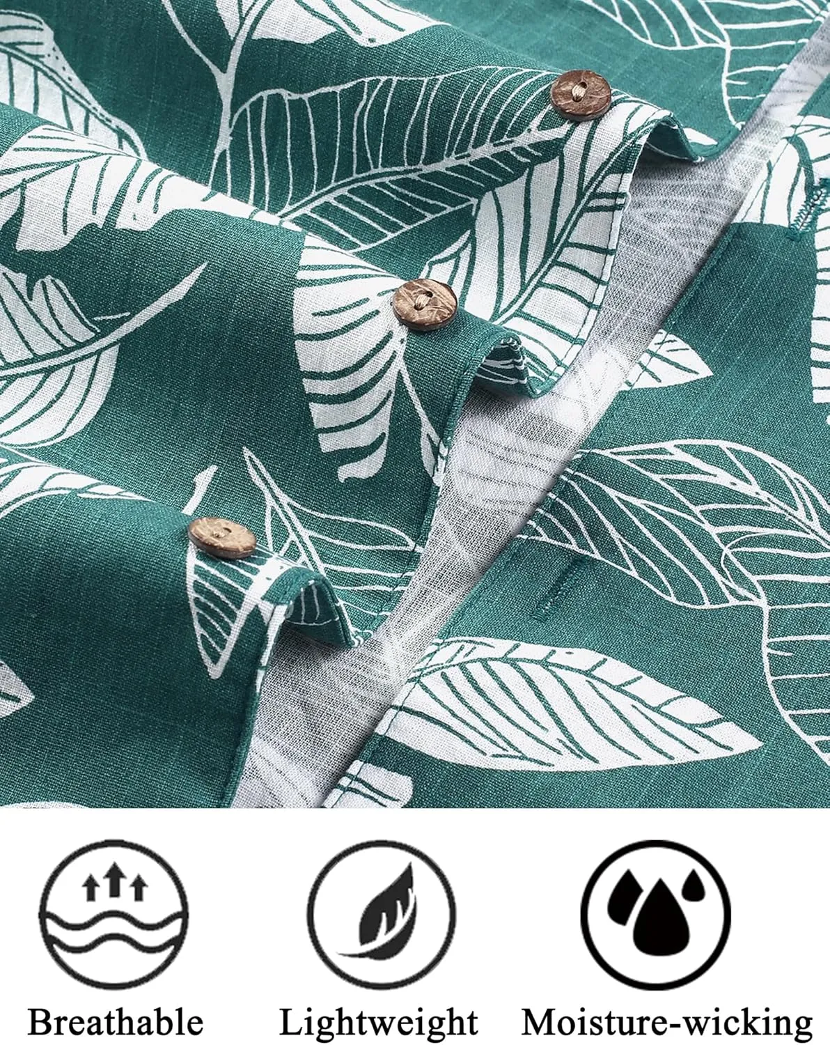 COOFANDY Mens Casual Cotton Linen Shirt Short Sleeve Button Up Shirts Summer Beach Top