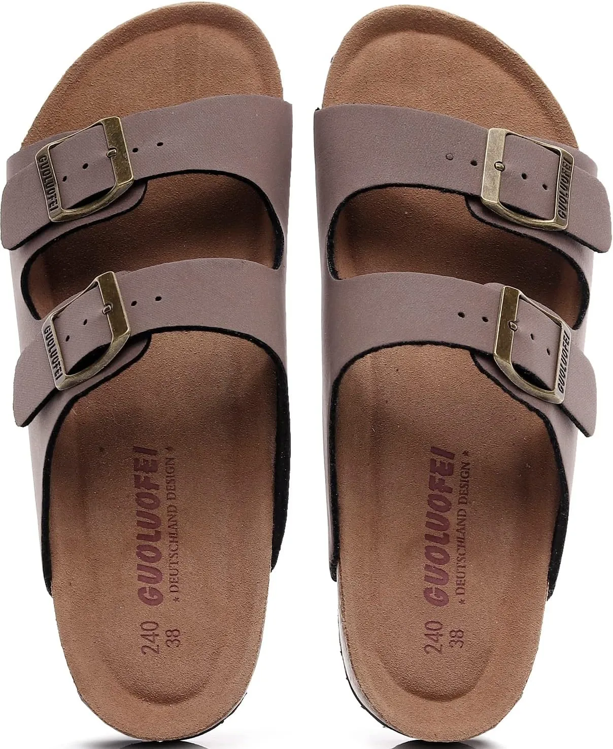Cork Sandals Women With Arch Support, Comfortable Summer Beach Sandals For Women/Girls/Ladies,Leather Slide Shoes For Women