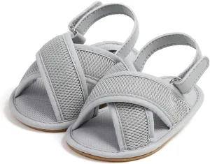 COSANKIM Infant Baby Boys Girls Summer Sandals Non Slip Soft Sole Toddler First Walker Crib Shoes (0-18 Months)