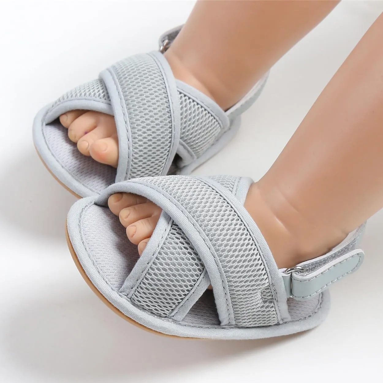 COSANKIM Infant Baby Boys Girls Summer Sandals Non Slip Soft Sole Toddler First Walker Crib Shoes (0-18 Months)