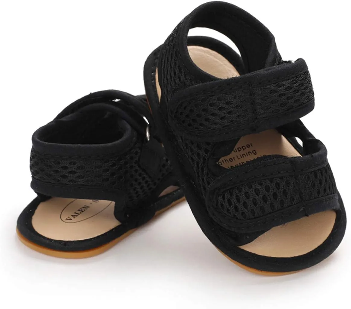 COSANKIM Infant Baby Boys Girls Summer Sandals Non Slip Soft Sole Toddler First Walker Crib Shoes (0-18 Months)