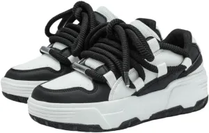 Couples Fashion Low Top Lace-Up Comfortable Stylish Casual Walking Skateboard Shoes, Street Sneakers for Men and Women