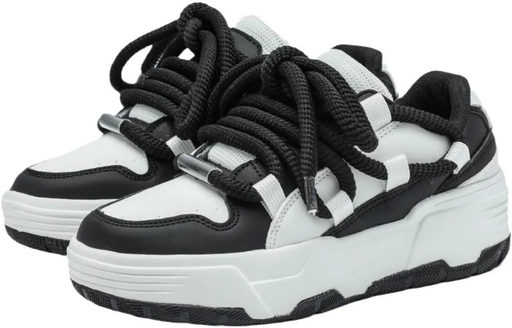 Couples Fashion Low Top Lace-Up Comfortable Stylish Casual Walking Skateboard Shoes, Street Sneakers for Men and Women