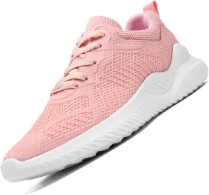 COVS Womens Slip On Walking Shoes, White Tennis Shoes Non Slip Running Shoes Lightweight Workout Shoes Breathable Cushioning Fashion Sneakers