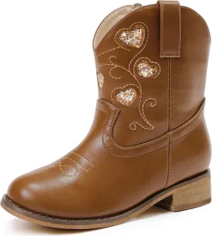 Cowboy Boots for Kids Western Little Girl Cowgirl Boots Toddler Horse Riding Ankle Boots Birthday Party