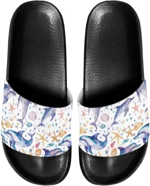 Cozy Slides for Women Soft Customized Size 6-13.5 Black