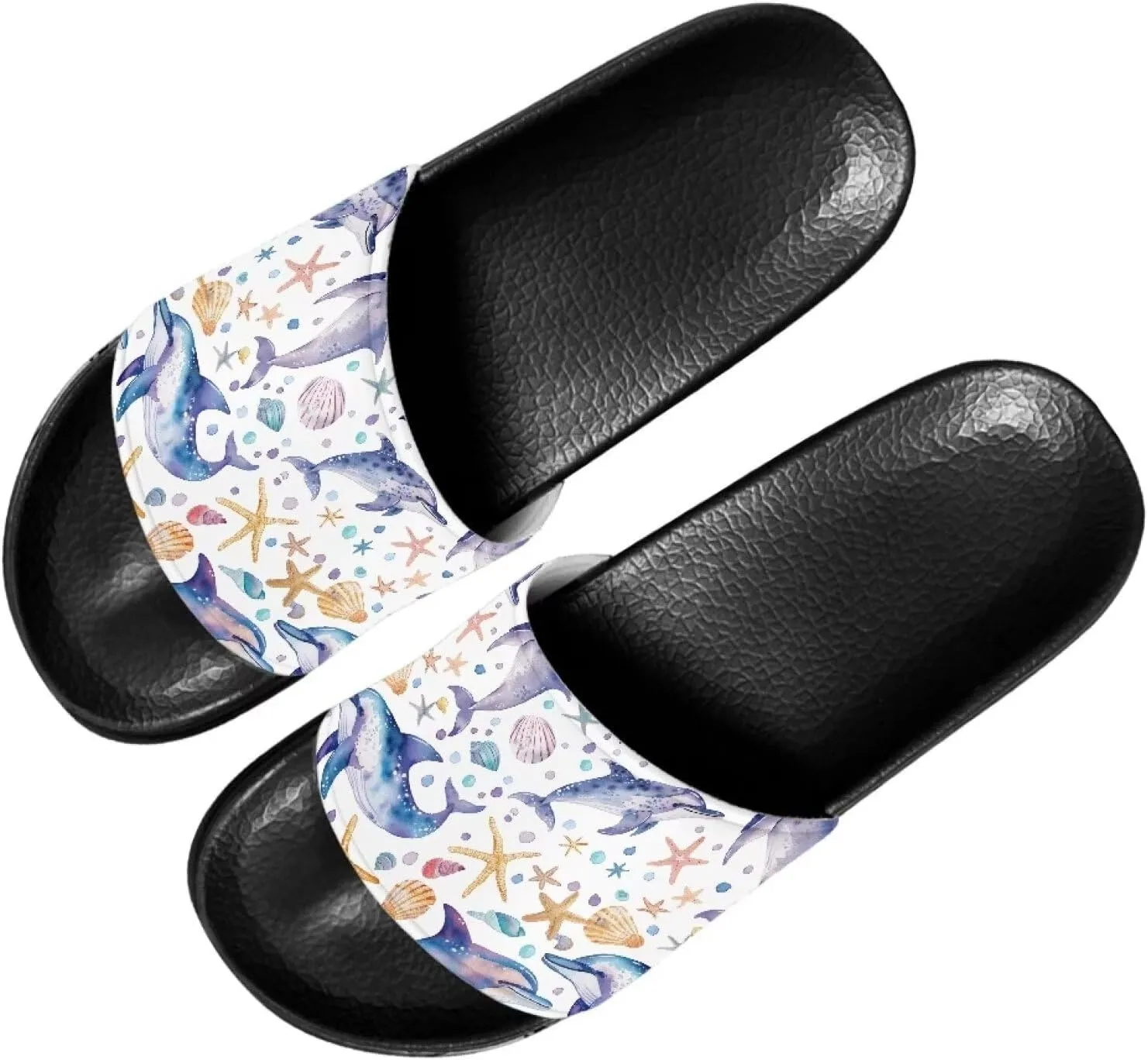 Cozy Slides for Women Soft Customized Size 6-13.5 Black