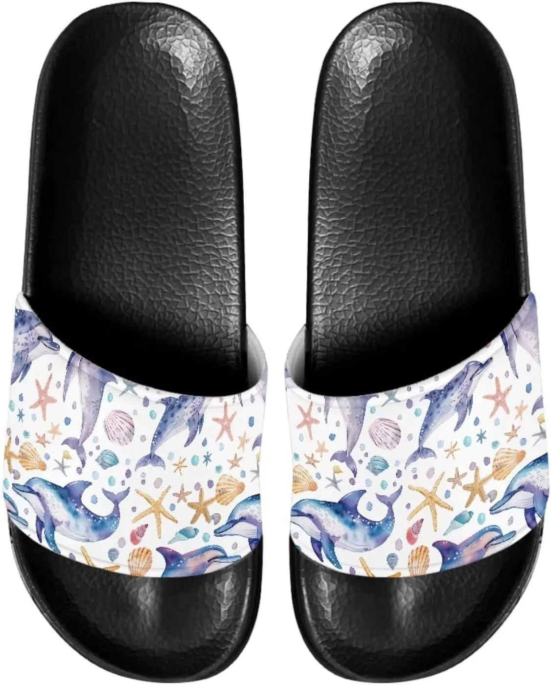 Cozy Slides for Women Soft Customized Size 6-13.5 Black