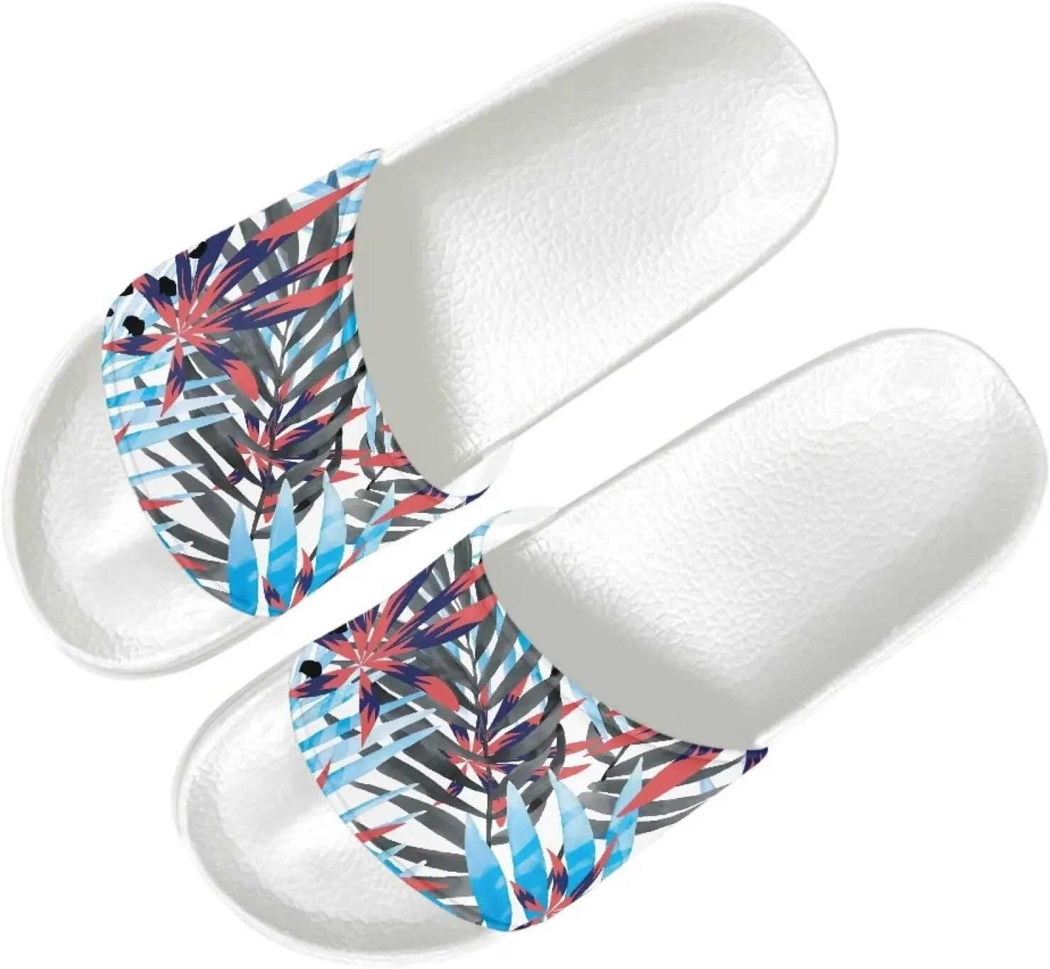 Cozy Slides for Women Soft Customized Size 6-13.5 White