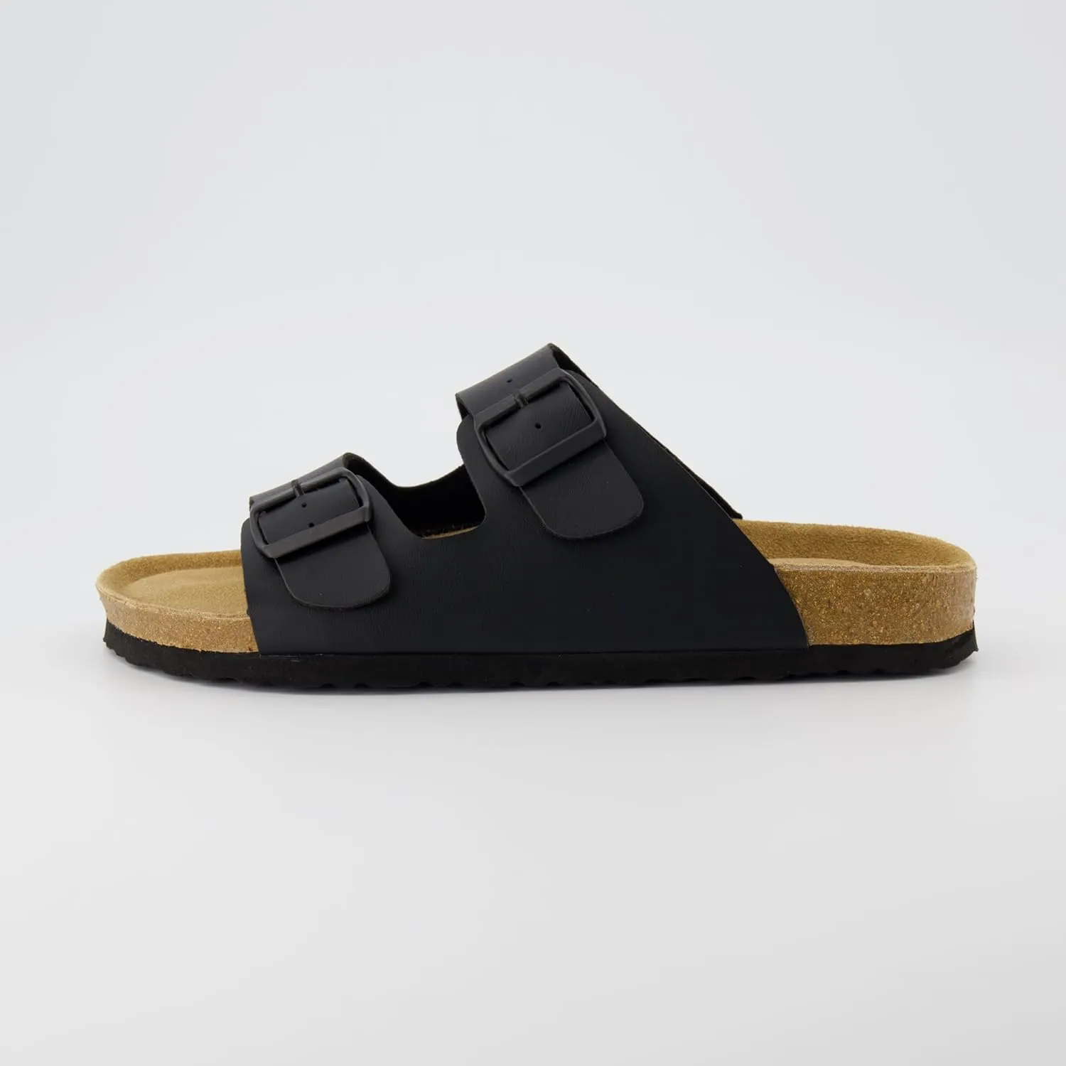 CUSHIONAIRE Men's Lane Cork Footbed Sandal with  Comfort, Arch Support, Adjustable Straps - Comfortable Slide Sandals for Walking, Casual Summer Footwear