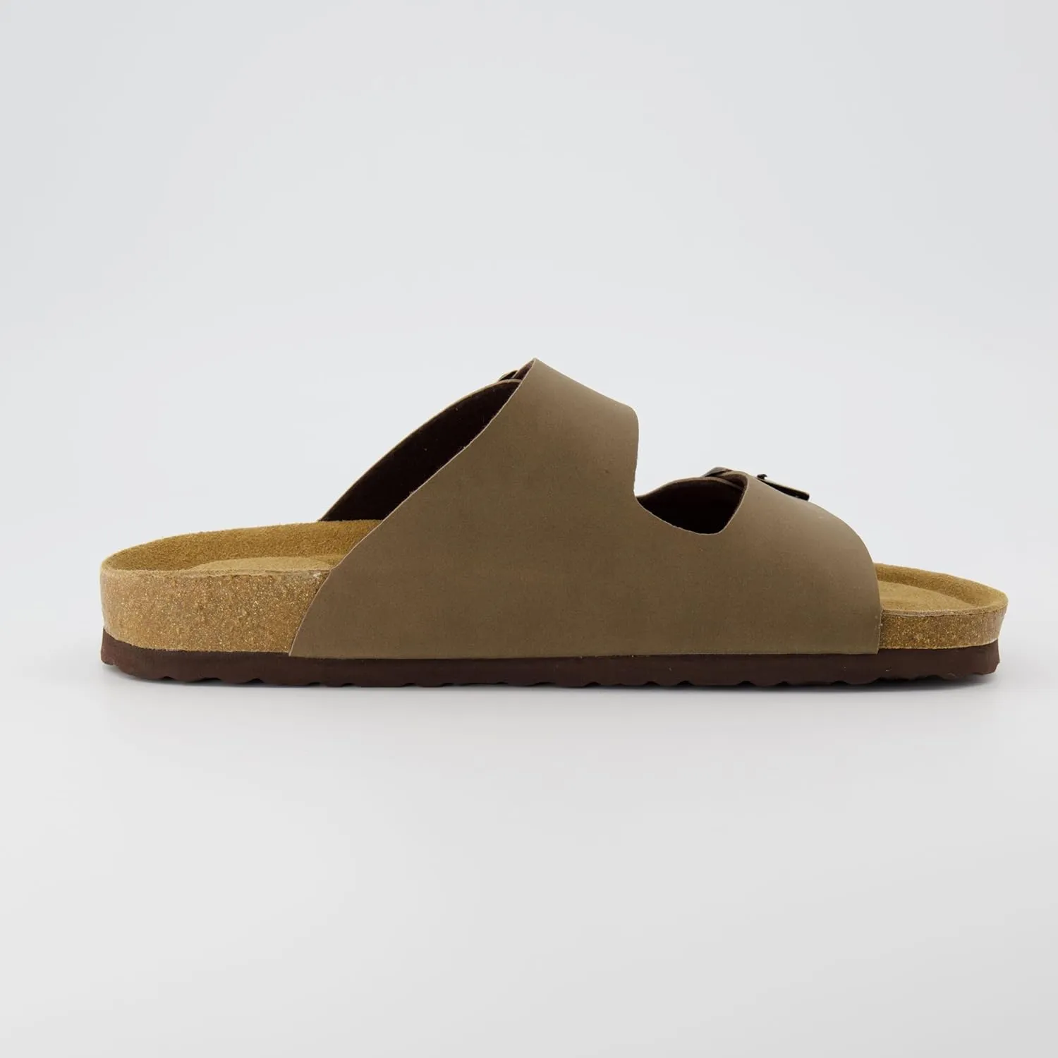 CUSHIONAIRE Men's Lane Cork Footbed Sandal with  Comfort, Arch Support, Adjustable Straps - Comfortable Slide Sandals for Walking, Casual Summer Footwear