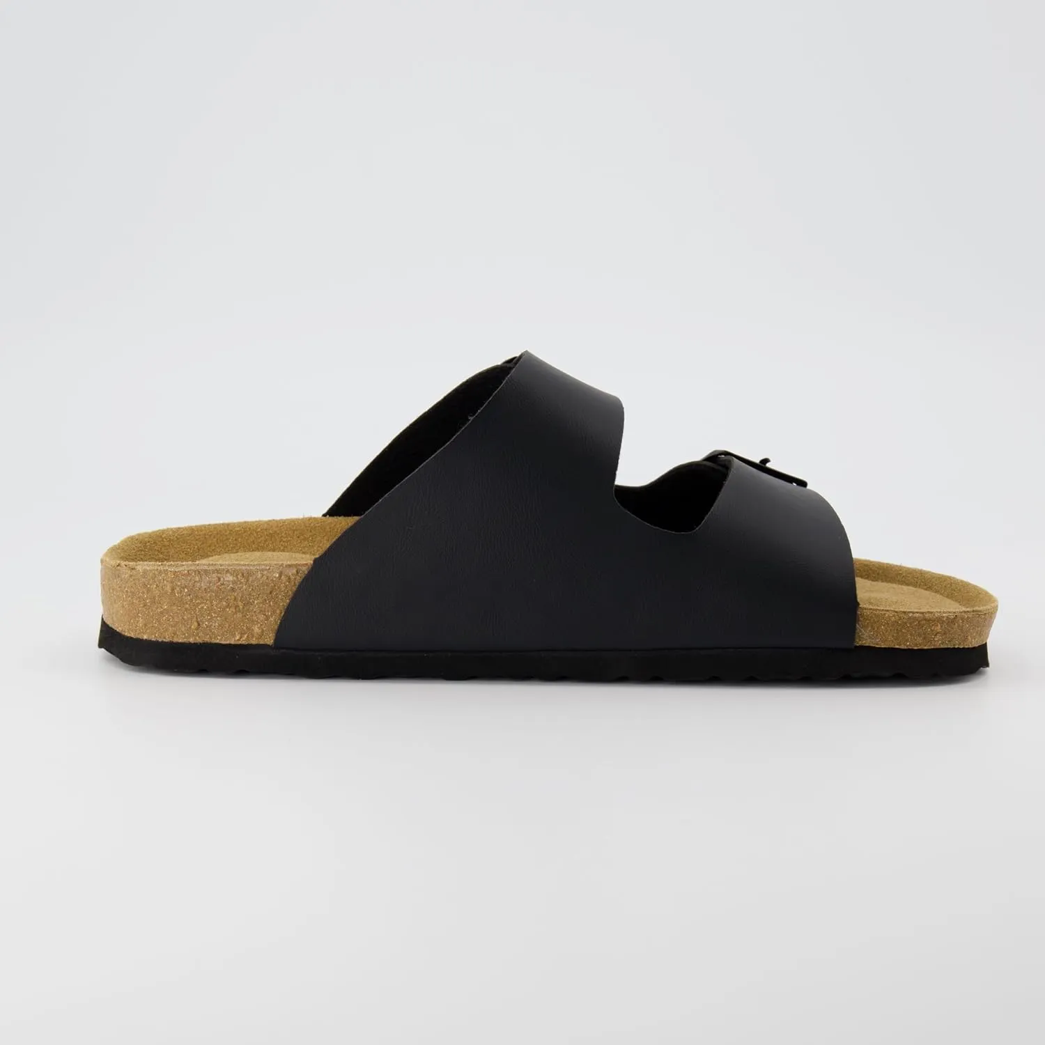 CUSHIONAIRE Men's Lane Cork Footbed Sandal with  Comfort, Arch Support, Adjustable Straps - Comfortable Slide Sandals for Walking, Casual Summer Footwear