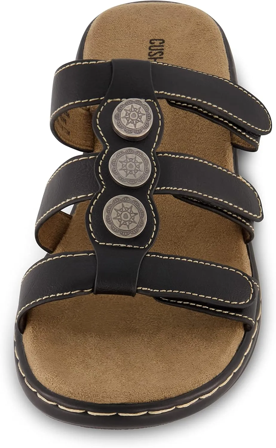 CUSHIONAIRE Women's Bowen Comfort Footbed Sandal with Adjustable Straps and  Comfort