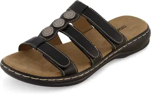 CUSHIONAIRE Women's Bowen Comfort Footbed Sandal with Adjustable Straps and  Comfort